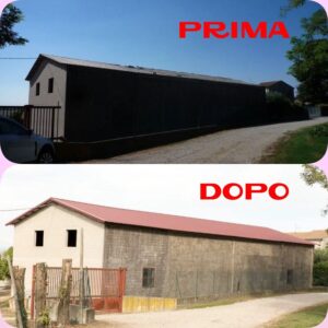 bonifica eternit e sostituzione coperture - prima e dopo