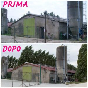 bonifica eternit e sostituzione coperture - prima e dopo