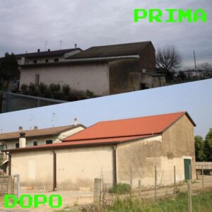 bonifica eternit e sostituzione coperture - prima e dopo