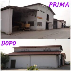 bonifica eternit e sostituzione coperture - prima e dopo