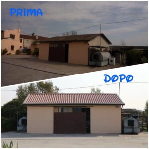bonifica eternit e sostituzione coperture - prima e dopo